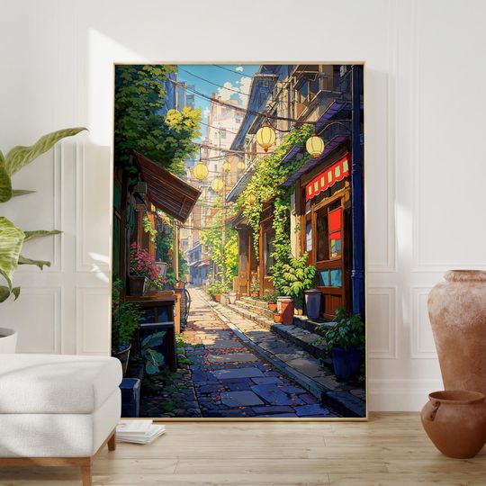Discover Lofi Anime Poster | Urban Japan Art for Modern Room Decor