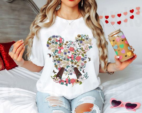 Discover Vintage Disneyyy Mickeyy Ears Floral Shirt, Flower And Garden Festival Tshirt