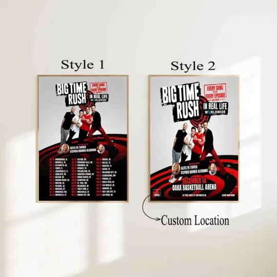 Discover Customized Big Time Rush In Real Life Worldwide Tour Dates 2025 Poster