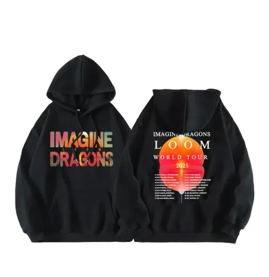 Discover 2 sided hoodie, Imagine Dragons Loom Tour 2025 Hoodie, shirt US