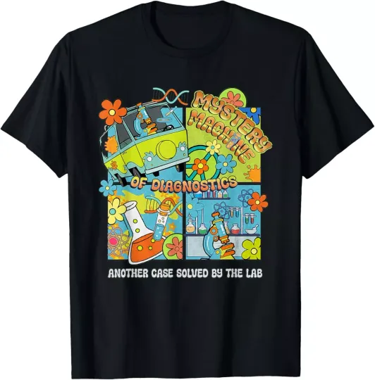 Discover Lab Week 2025 Retro Mystery Machine of Diagnostics T-Shirt