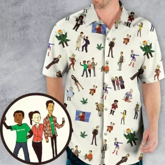 Discover Community Characters Costumes Pattern Hawaiian Shirt