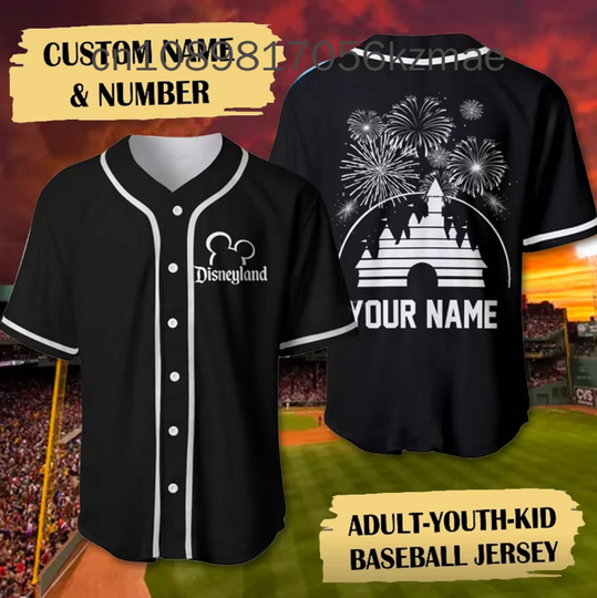 Discover 2024  Disneyyland Magicc Kingdom Est 1955 Baseball Jersey Disneyyy Baseball Jerseys