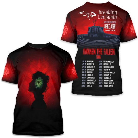 Discover Breaking Benjamin Awaken The Fallen Tour 3D Shirt