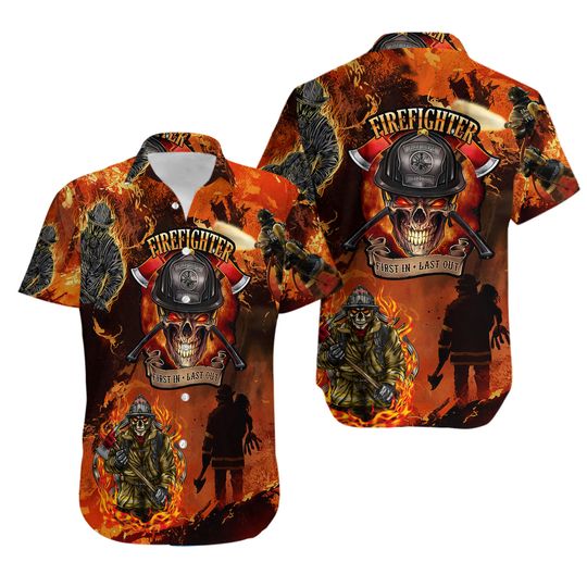 Discover Amazing Courageous Firefighter Hawaiian Shirt