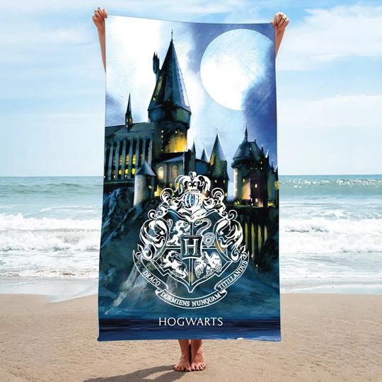 Discover Harry Potter Hogwarts Crest Beach Towel Swimming Holiday