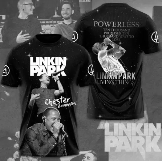 Discover Chester Bennington X Linkin Park 3D Printed T-Shirt