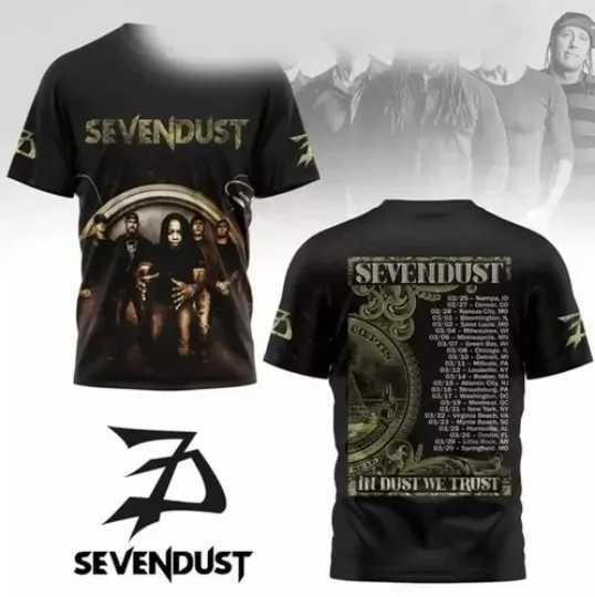 Discover Sevendust In Dust We Trust Tour 2025 AOP 3D T-shirt