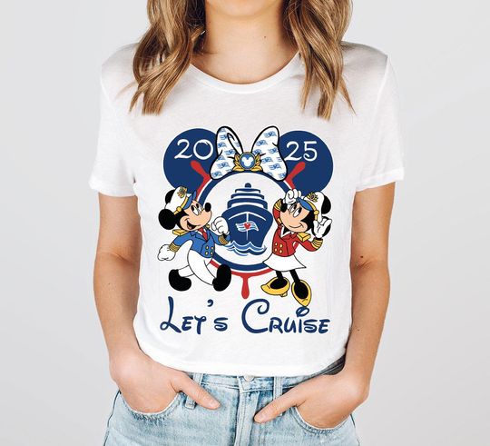 Discover Disneyyy Let's Cruise Shirt, Minniee Captain Ship Shirt, Mickeyy Captain Ship Shirt