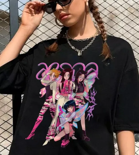 Discover Aespa Chibi Fanart Shirt, Aespa My World Album Shirt, Aespa Savage Kpop T-Shirt