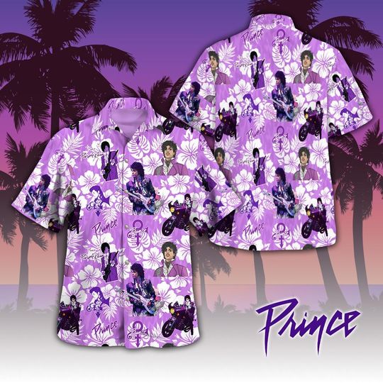 Discover Prince Singer Button Shirt, Pur Rain Button Shirt Men, Rock N Roll Button Shirt, Prince Purple Button Up Shirt, Music Lover Shirt
