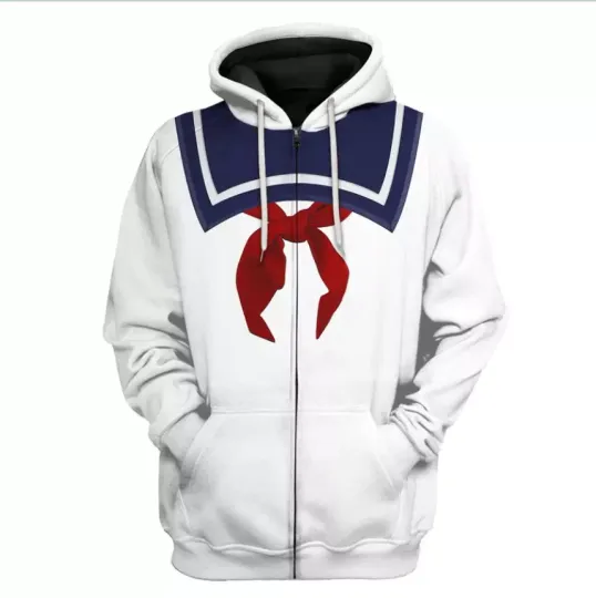 Discover Ghostbusters Stay Puft Marshmallow Man Cosplay Custom Zip 3D HOODIE