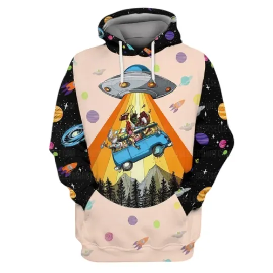Discover Alien Hippie 3d Zip Hoodie