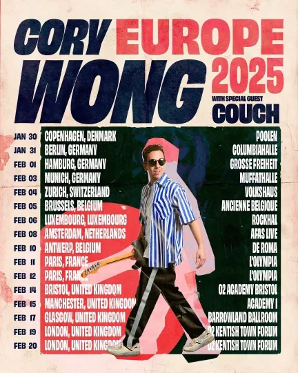 Discover CORY WONG EUROPE & UK TOUR 2025 Poster