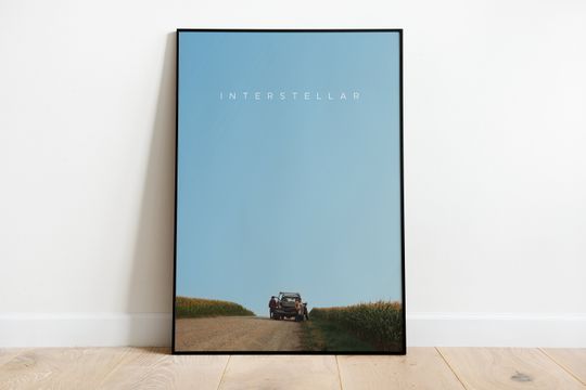 Discover Interstellar Minimalist Poster | Cornfield Chase, Movie Print, Movie Wall Art