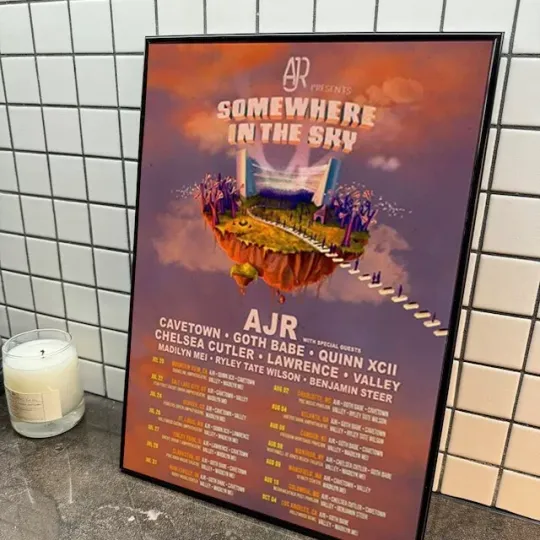 Discover AJR Somewhere In The Sky Tour 2025 Poster