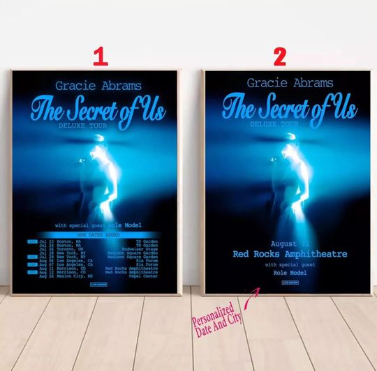 Discover Custom Gracie Abrams The Secret Of Us Deluxe Tour 2025 Poster