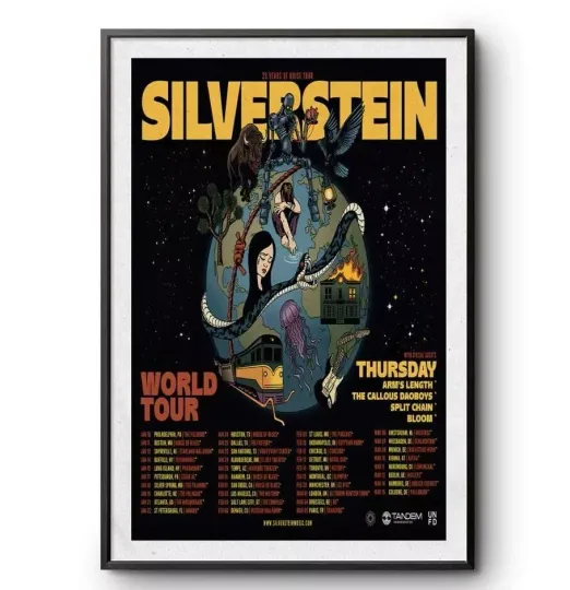 Discover Silverstein North America Tour 2025 Poster