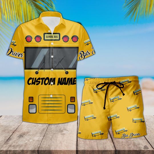 Discover Custom Bus Driver Hawaii Shirt, Gifts for Bus Driver, Bus Driver Hawaii Shirt