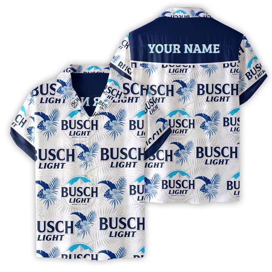 Discover 3D Printed Busc Light Beer Personalized Name Hawaiian Shirt