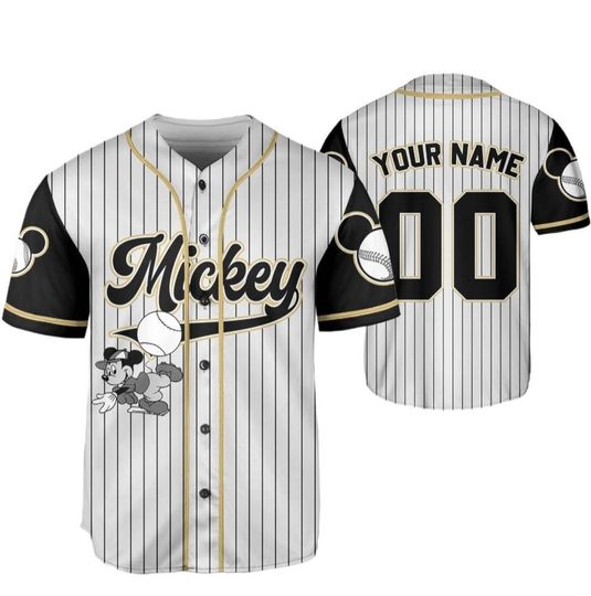 Discover Personalize Disneyyy Mickeyy Baseball Black, Custom Kid Youth Adult Disneyyy Jersey, Mickeyy mouse Jersey, Baseball Jersey