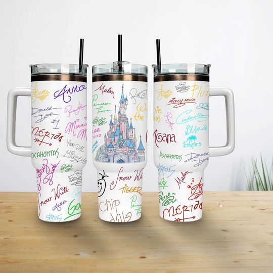 Discover Disneyyy Character Signatures 40oz Engraved Tumbler