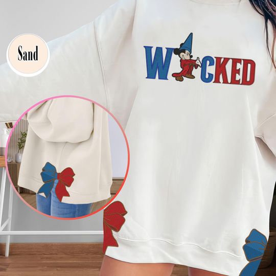 Discover Disneyyy Mickeyy Embroidered Sweatshirt, Sorcerer Hat Sweatshirt