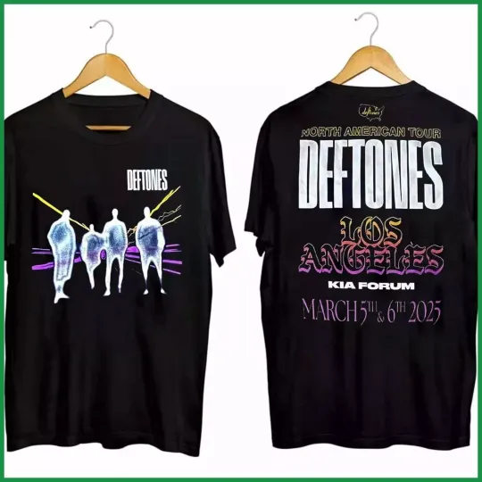 Discover Deftone North America Tour 2025 In Los Angeles March 5th And 6th T-Shirt
