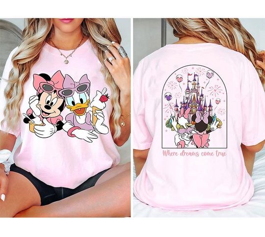 Discover Minniee Daisy Where Dreams Come True Shirt, Minniee Daisy Besties Shirt, Disneyyy Girls Trip Shirt,  Disneyyy Summer Shirt