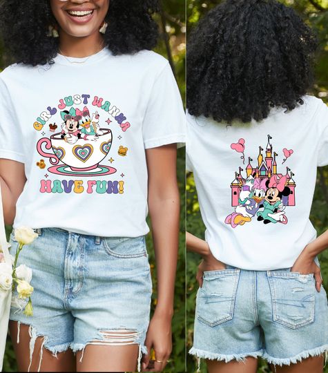 Discover Comfort Colors Disneyyy Minniee Daisy Summer Shirt, Girls Just Wanna Have Sun, Disneyyy Besties Shirt, Disneyyworld Shirt