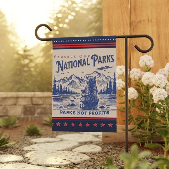 Discover Protect Our National Parks House Garden Flag, Save Our National Parks Flag