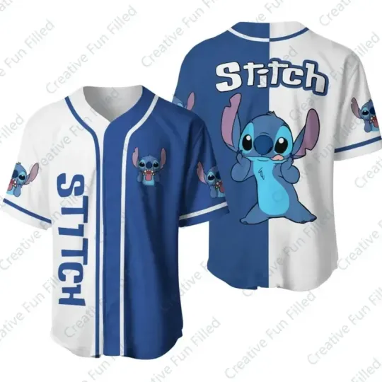 Discover Disneyyy Summer Vintage Stitchh Baseball Jersey