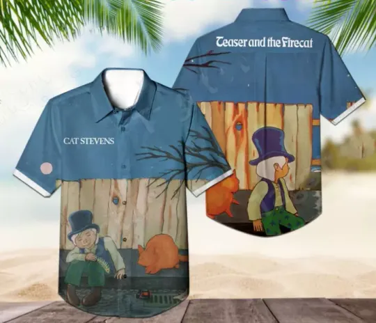 Discover Cat Stevens Teaser And The Firecat Album Cover Hawaiian Shirt