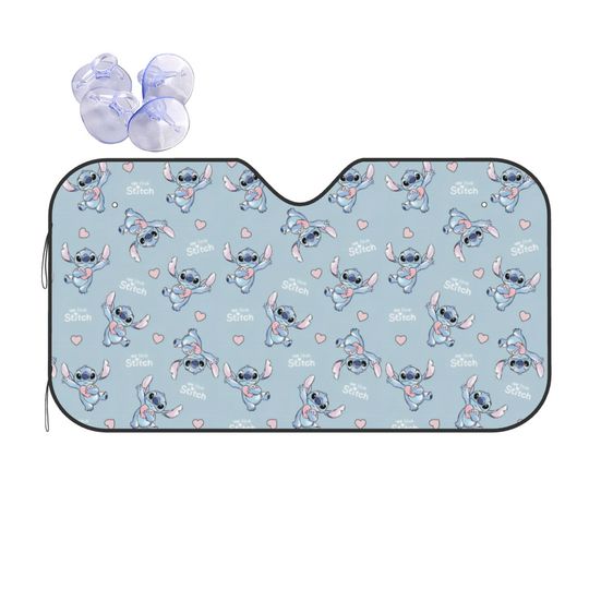 Discover Disneyyy Stitchh Windshield Sunshade