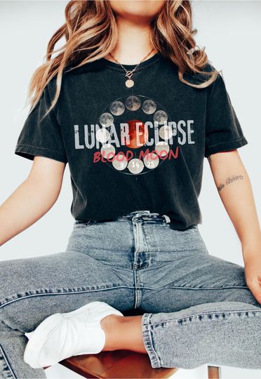 Discover Lunar Eclipse Blood Moon 2025 Shirt, Total Lunar Eclipse 2025 Shirt