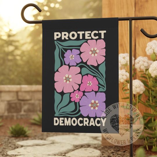 Discover Anti trump flag,Defend Protect Democracy Garden flag,8647 Flag,Political Flag Democrat,Kindness Yard Flag,Social Justice Feminist Gift