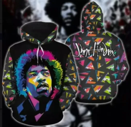 Discover Jimi Hendrix 3d Unisex Hoodie 3d - all printed