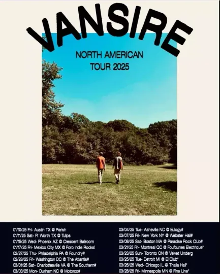 Discover Poster Vansire North America 2025 Tour Poster, gift for fans