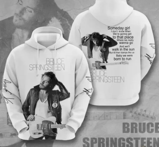 Discover Bruce Springsteen E Street Band World Tour 2024 Music Graphics 3D Hoodie