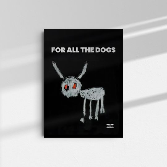 Discover Drake Poster - For All The Dogs Poster - Album Cover Poster