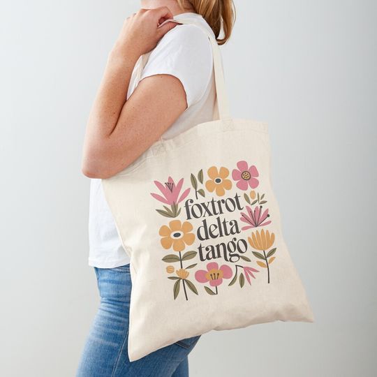 Discover Foxtrot Deltas Tango | Boho Floral Aesthetic Tote Bag