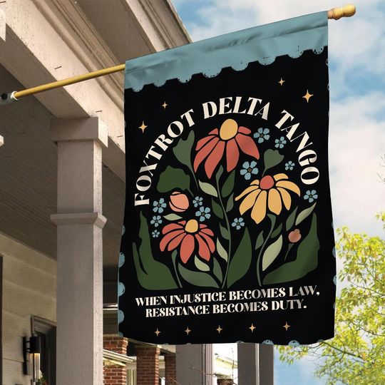 Discover Foxtrot Delta Tango House Flag, FDT Flag, Subtle Anti Trump Flag