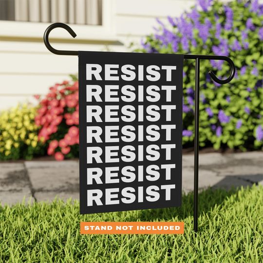 Discover RESIST Yard Flag, Political Yard Sign Woke Activist Decor, Anti Trump Anti Elon Musk Flag