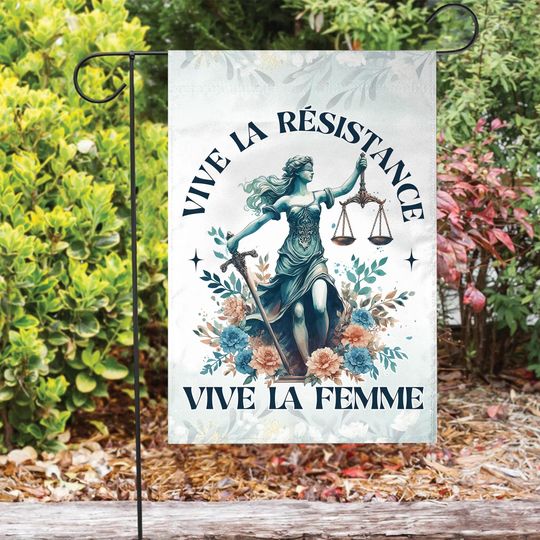 Discover Vive la Rsistance Vive la Femme Garden Flag, Subtle Anti Trump Yard Flag