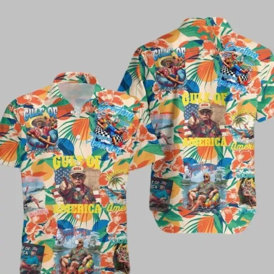 Discover Trump Gulf of America Hawaiian Shirt 3D Summer Beach Shirt