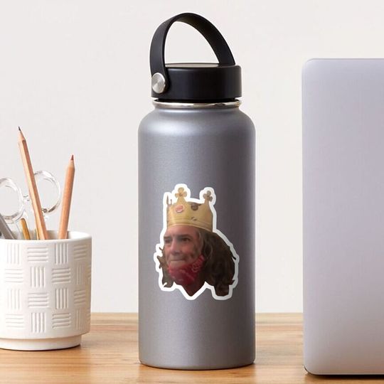Discover Burgerr Kingg man Sticker