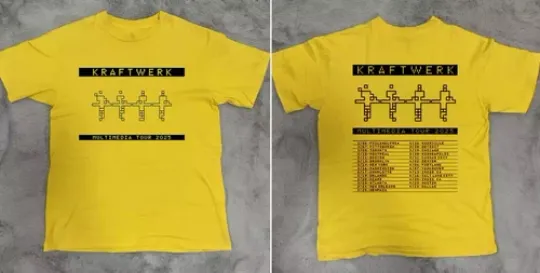 Discover NEW Kraftwerk Multimedia Tour Dates 2025 T-Shirt