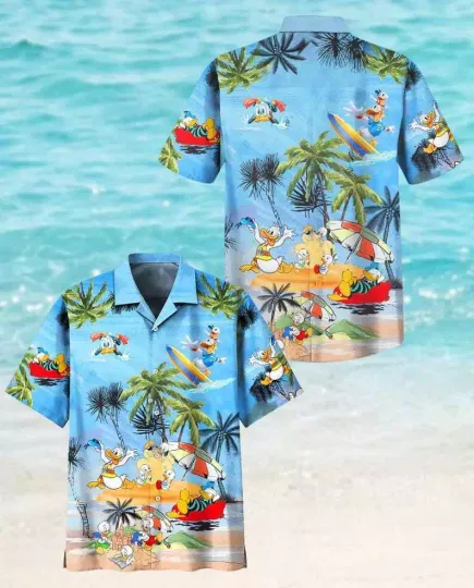 Discover Happy Donald Duckk Family Summer Vacation Aloha Beach Vibes Hawaiian Shirt