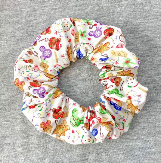 Discover Mickeyy Christmas Snacks and Decorations Scrunchie | Disneyyy Scrunchie