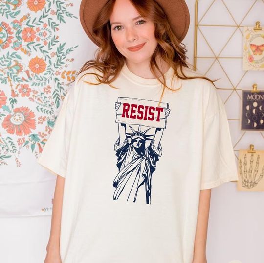 Discover Resist Anti Trump Shirt, Anti Trump Shirt, Protest Shirt, Progressive Top, Social Justice Gift, Human Rights, Equality Shirt, Stop Project